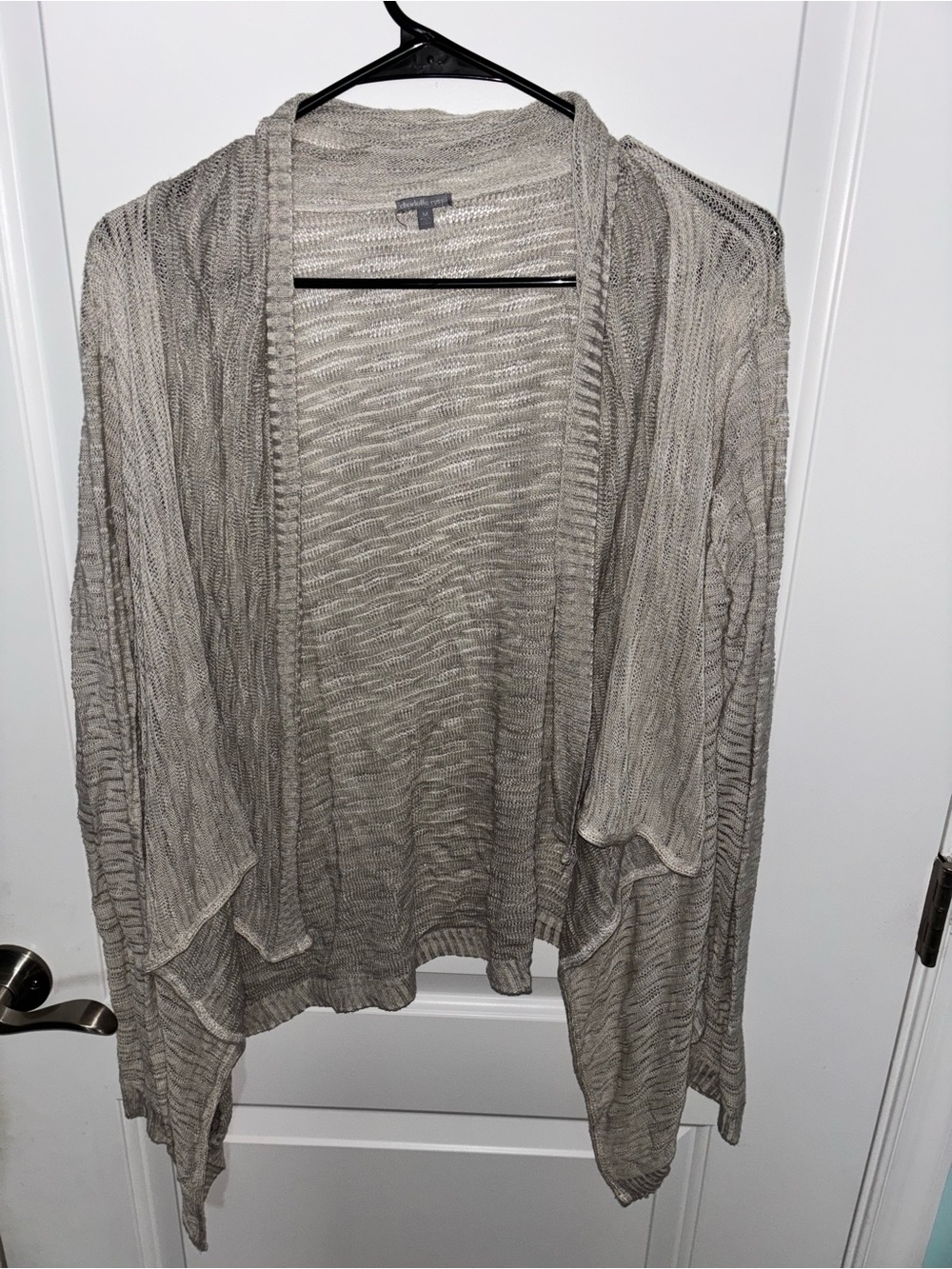 Charlotte Russe Light Gray Draped Open-Front Cardigan
